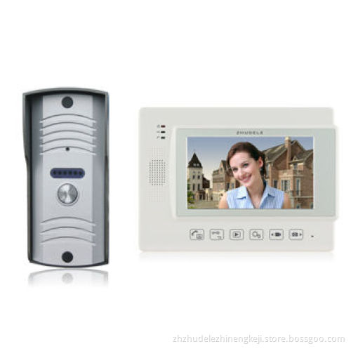 7-inch Video Doorphone with Video and Picture Recorder, Rainproof/Anti-riot 700TVL, Outdoor